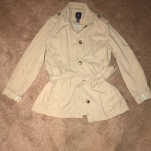 Gap tan khaki jacket with belt